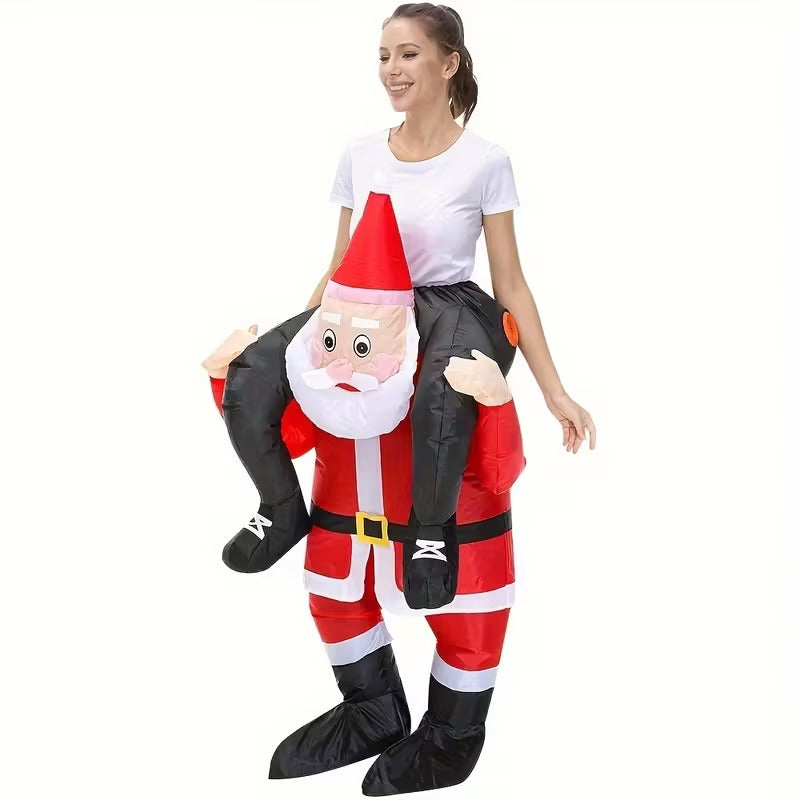 Riding Santa Inflatable Christmas Costume - Image 3