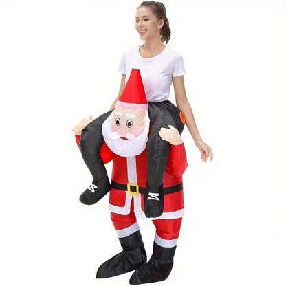 Riding Santa Inflatable Christmas Costume - Image 3