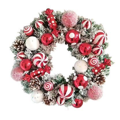 Classic Flocked Christmas Wreath Door & Wall Decor - Image 4