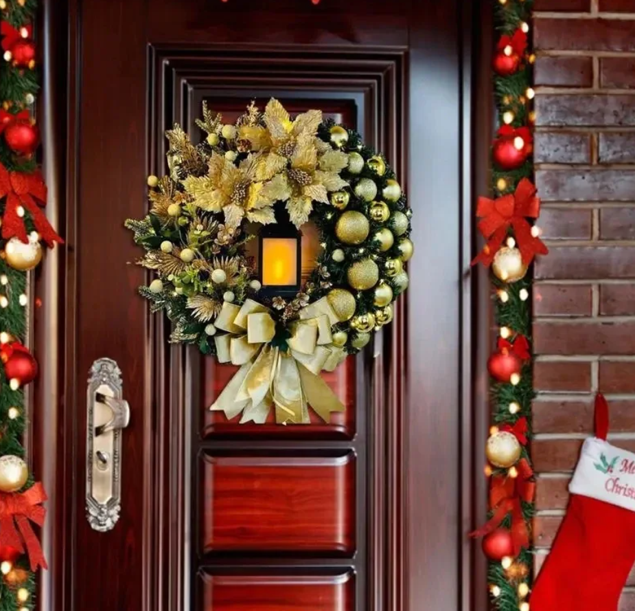 Snowman Fruit Nut Christmas Wreath - Image 3
