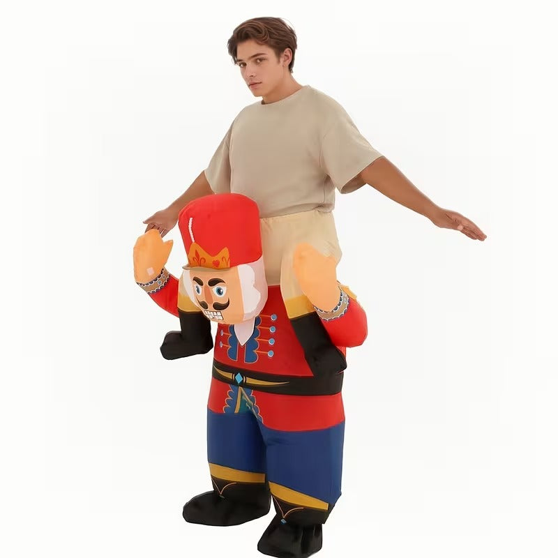 Nutcracker Soldier Inflatable Ride-On Costume - Image 4