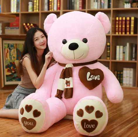 Huge 100cm Giant Pink Teddy Bear Soft Plush - Image 6