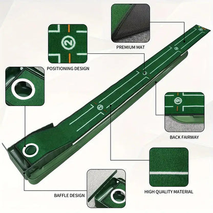 Compact Edition Portable Golf Putting Training Mat - Image 3