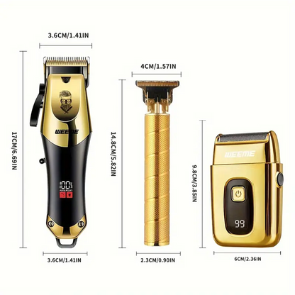 Golden Hair Clipper Razor Trimmer Set for Men - Image 4