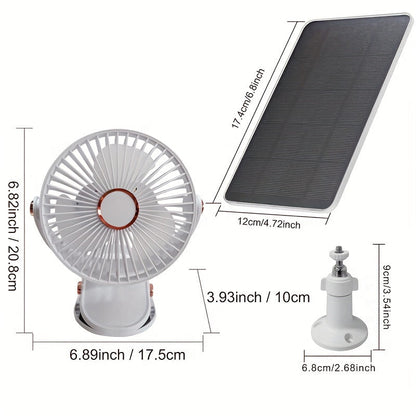 Solar Battery Camping Fan with Light Rechargeable - Image 4