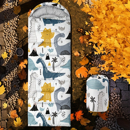 Dinosaur Camping Sleeping Bag Lightweight Warm Quilt - Image 4