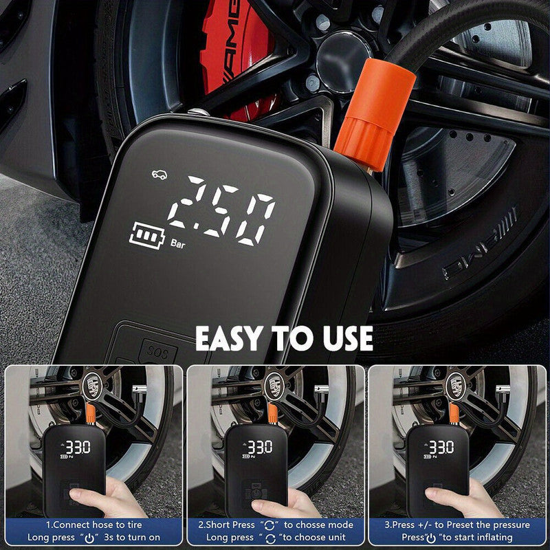 150PSI Portable Cordless Air Compressor Tire Inflator - Image 2