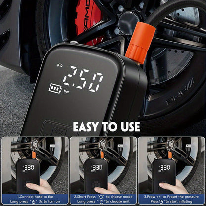 150PSI Portable Cordless Air Compressor Tire Inflator - Image 2