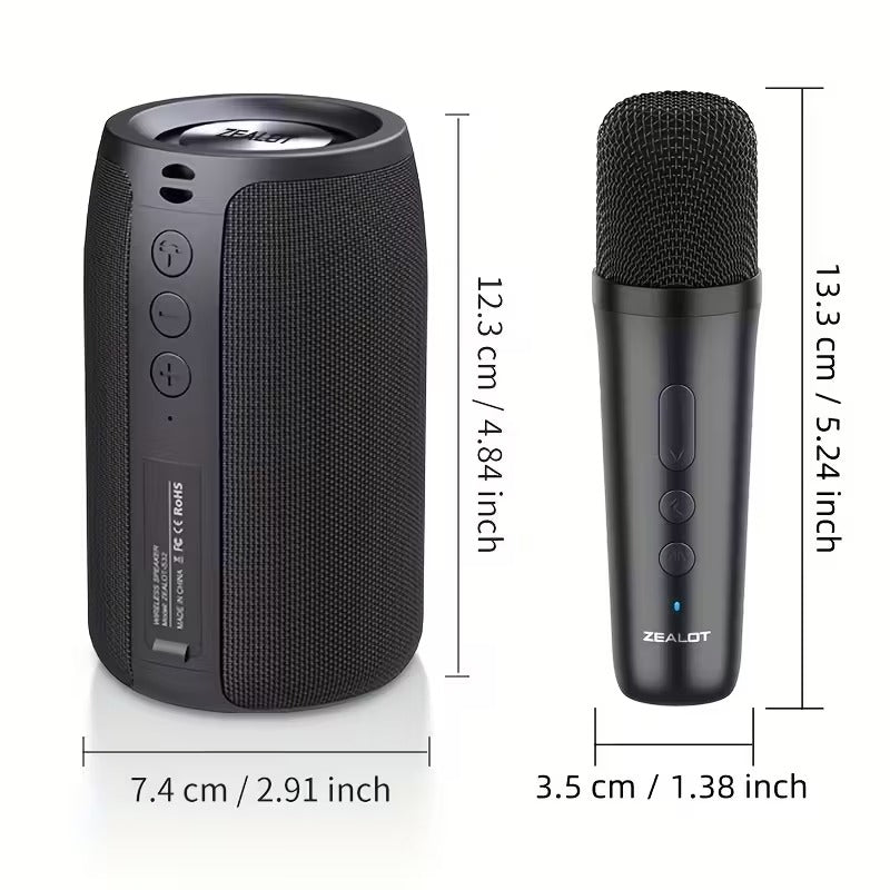 Wireless Speaker with Dual Karaoke Microphones - Image 2