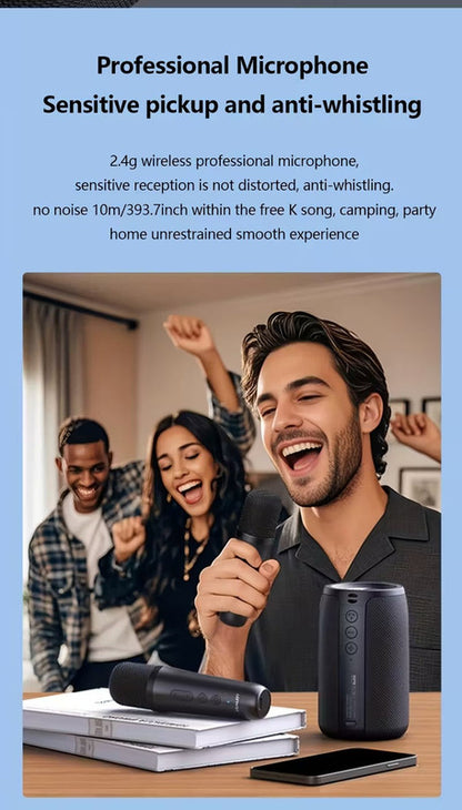 Wireless Speaker with Dual Karaoke Microphones - Image 4