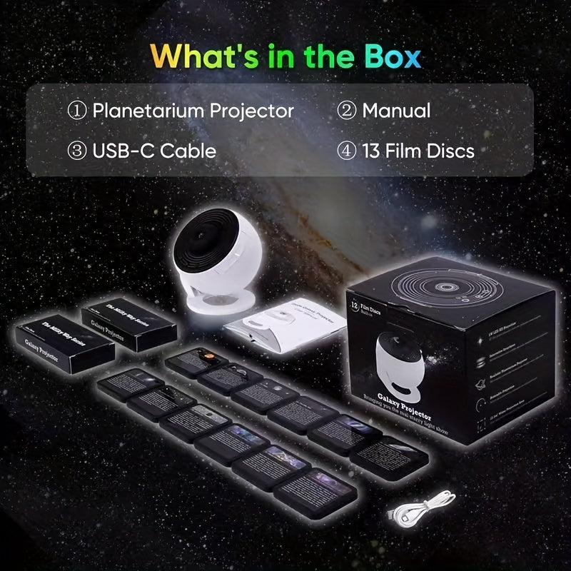 Galaxy Star Projector with 13 Discs USB - Image 2