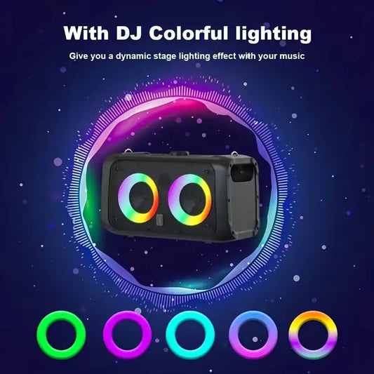 Portable Karaoke Speaker with 2 Wireless Microphones - Image 3
