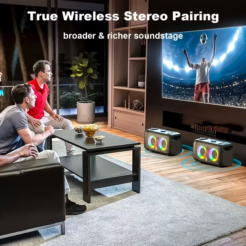 Portable Karaoke Speaker with 2 Wireless Microphones - Image 4