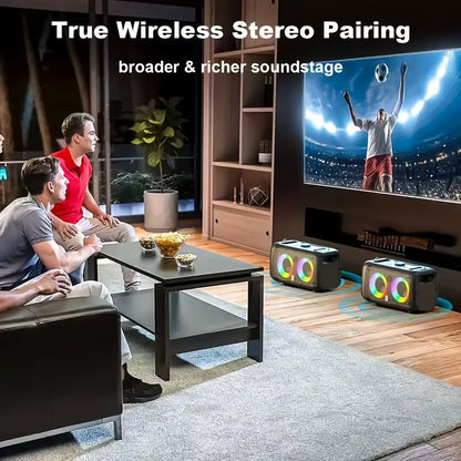 Portable Karaoke Speaker with 2 Wireless Microphones - Image 4