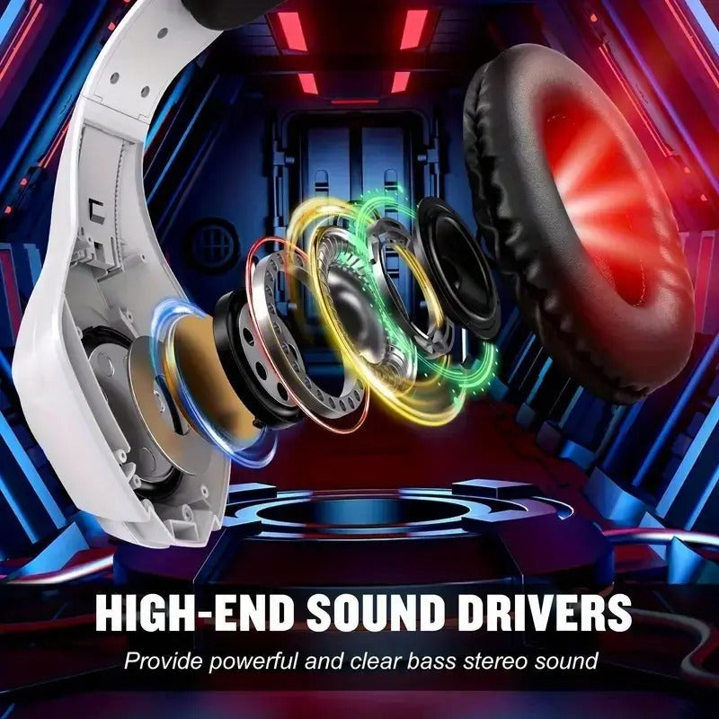 Gaming Headset with Mic, LED Light & Surround Bass - Image 2