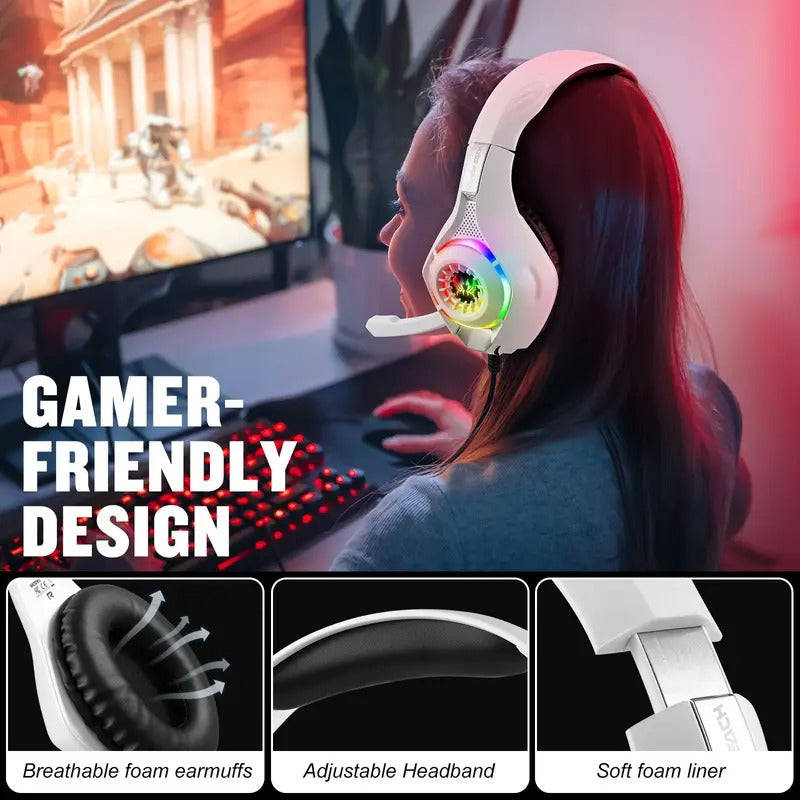 Gaming Headset with Mic & LED Lights - Image 2