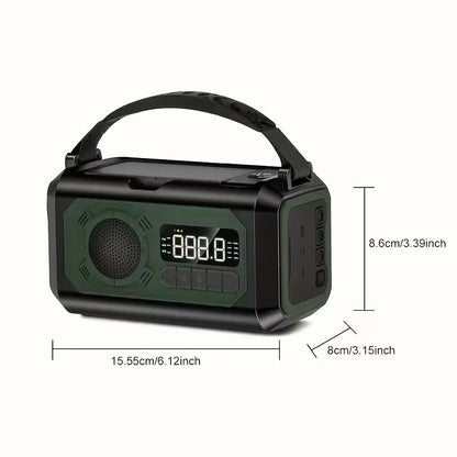 12000mAh Emergency Radio Solar Hand Crank Charger - Image 3