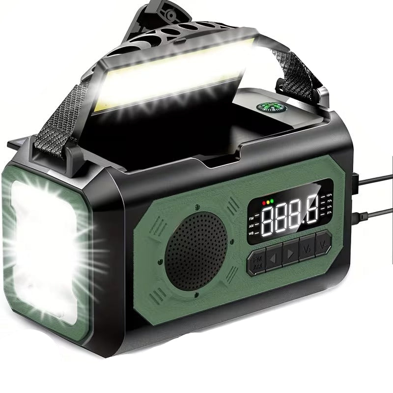 12000mAh Emergency Radio Solar Hand Crank Charger - Image 6
