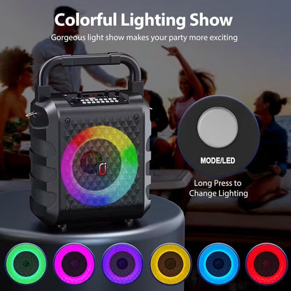 20W Portable Karaoke Speaker with Dual Wireless Mics - Image 3