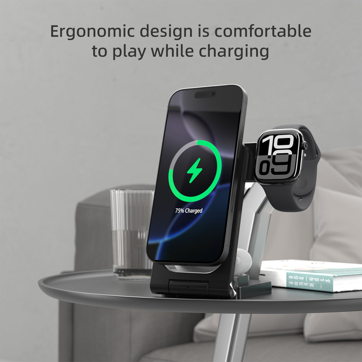 3 in1 wireless fast charging base - Image 2