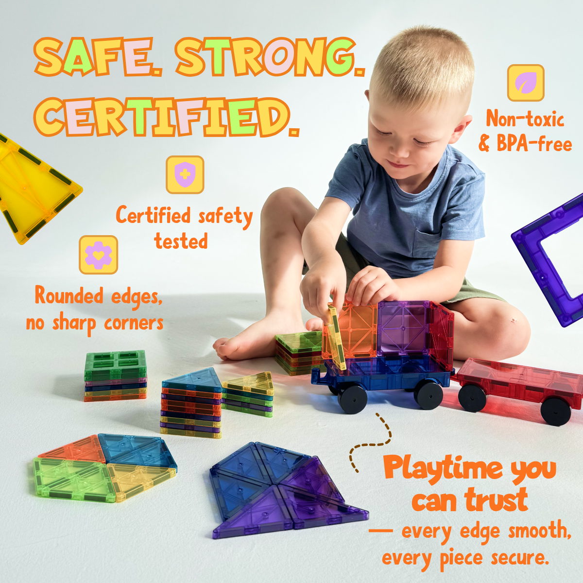 Hundred And Two Pieces Magnetic Tiles Building Set - Image 4