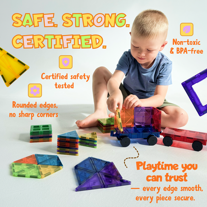 Hundred And Two Pieces Magnetic Tiles Building Set - Image 4
