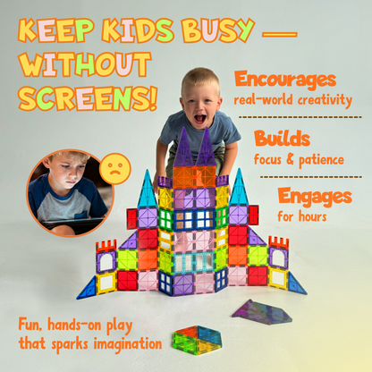 Sixty Pieces Magnetic Tiles Building Set - Image 5