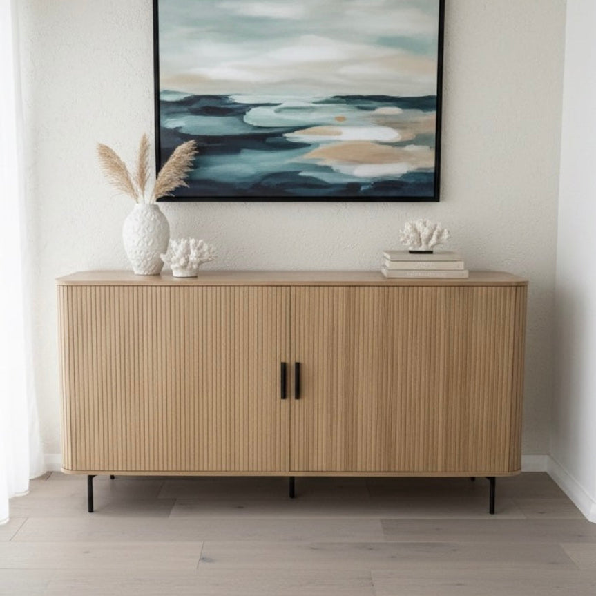 Florence 2 Door Buffet Sideboard Oak - Image 7