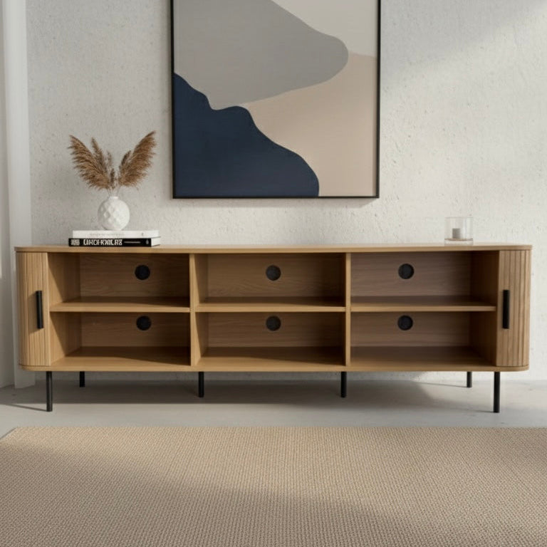Florence 2 Door Entertainment Unit Oak - Image 2