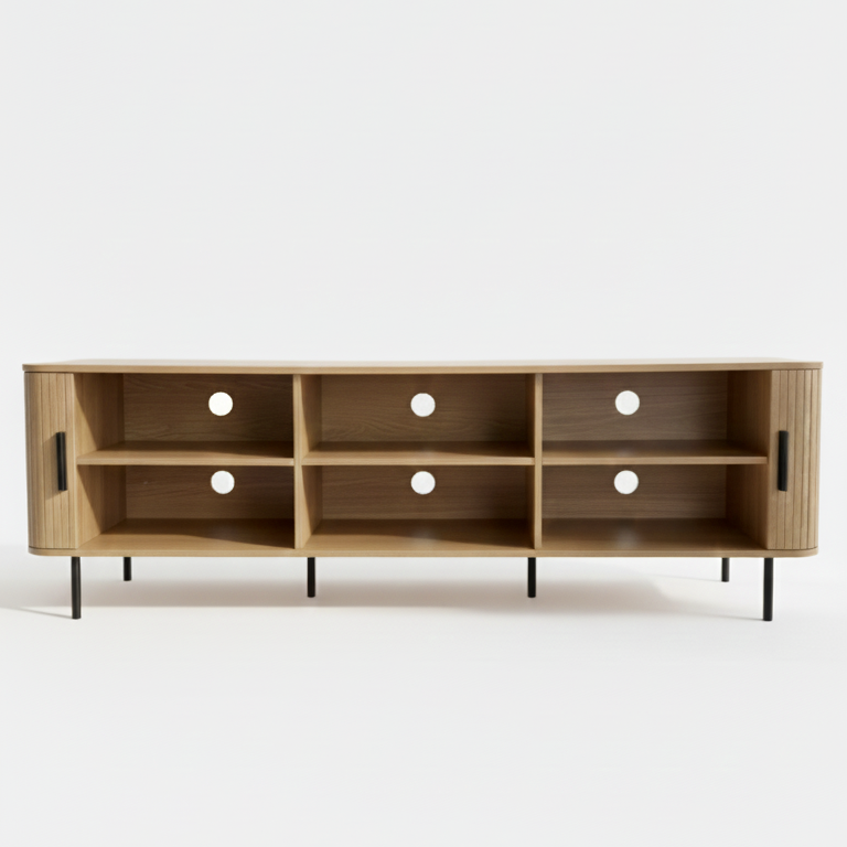 Florence 2 Door Entertainment Unit Oak - Image 7