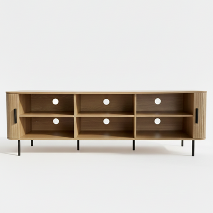 Florence 2 Door Entertainment Unit Oak - Image 7