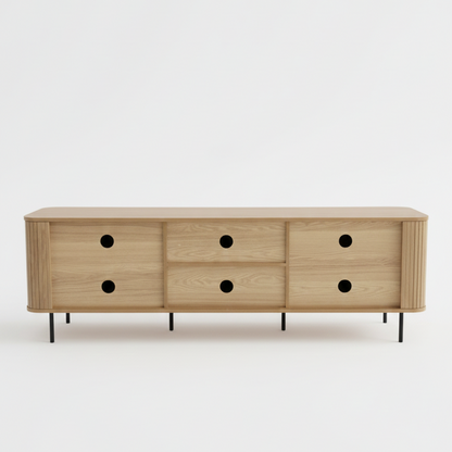Florence 2 Door Entertainment Unit Oak - Image 8