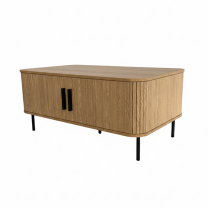 Florence 2 Door Coffee Table Oak - Image 2