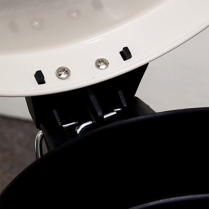 5L Round Lidded Trash Can Foot Pedal Garbage Bin for Kitchen Bathroom Hotel-White - Image 7