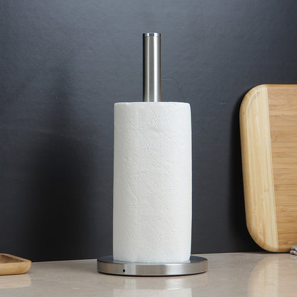 Stainless Steel Paper Towel Holder for Kitchen Countertop Cling Film Storage Rack-Silver - Image 2