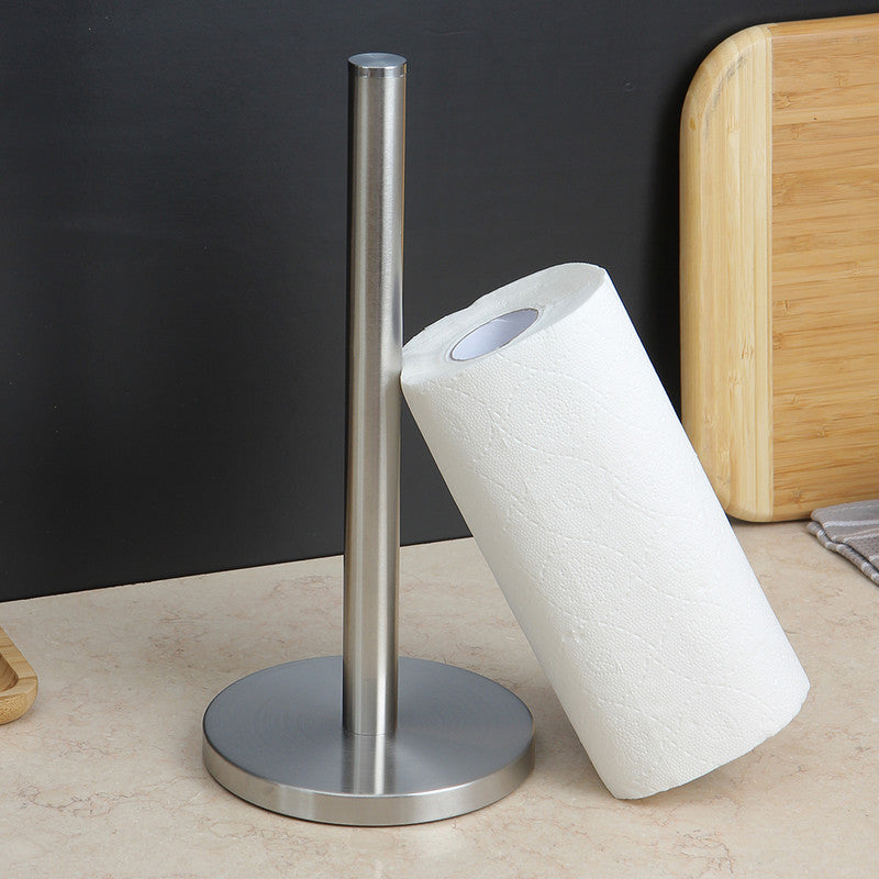 Stainless Steel Paper Towel Holder for Kitchen Countertop Cling Film Storage Rack-Silver - Image 3