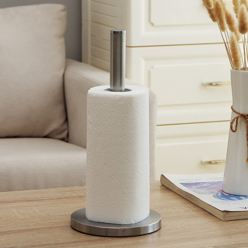 Stainless Steel Paper Towel Holder for Kitchen Countertop Cling Film Storage Rack-Silver - Image 4