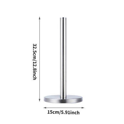 Stainless Steel Paper Towel Holder for Kitchen Countertop Cling Film Storage Rack-Silver - Image 5