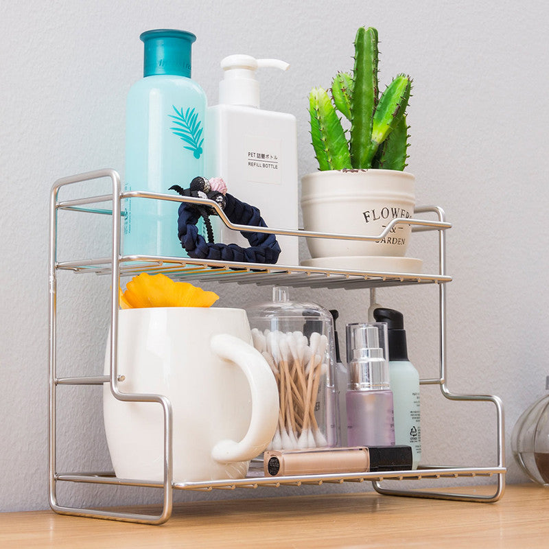 Mini Stainless Steel Kitchen Spice Storage Rack Bathroom And Toilet Organizer Rack-Silver - Image 8