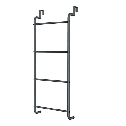 Over The Door Towel Rack Metal Behind Door Hanger for Bathroom Bedroom-Grey