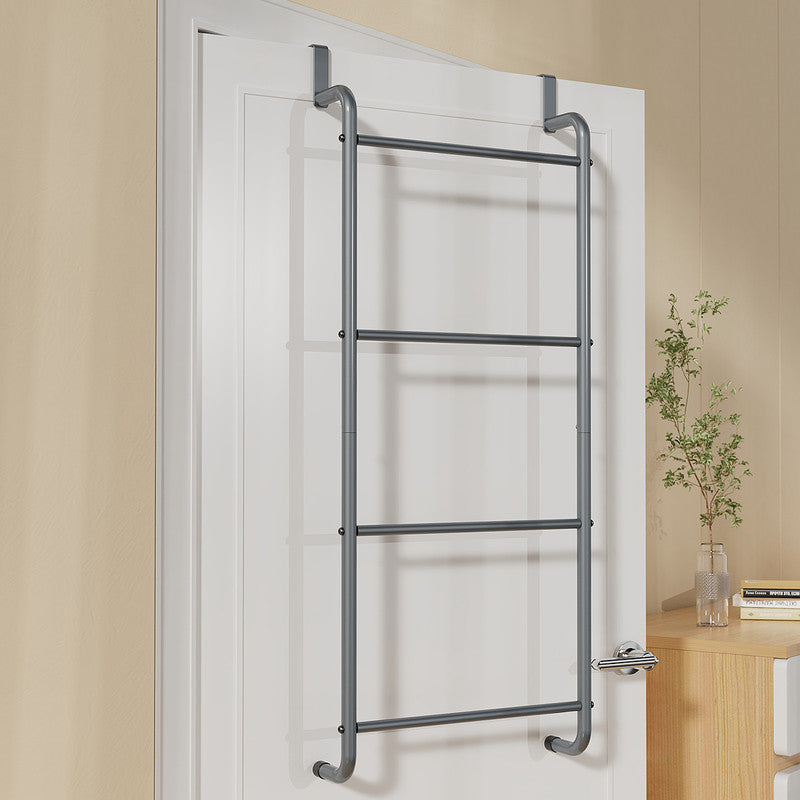 Over The Door Towel Rack Metal Behind Door Hanger for Bathroom Bedroom-Grey - Image 3