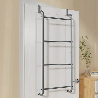 Over The Door Towel Rack Metal Behind Door Hanger for Bathroom Bedroom-Grey - Image 3
