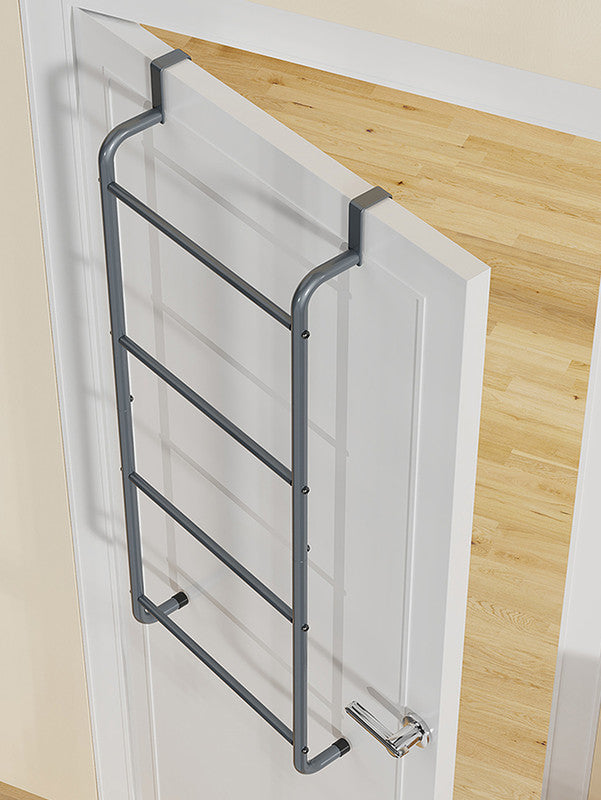 Over The Door Towel Rack Metal Behind Door Hanger for Bathroom Bedroom-Grey - Image 6