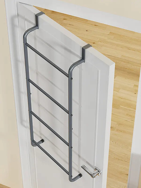 Over The Door Towel Rack Metal Behind Door Hanger for Bathroom Bedroom-Grey - Image 6