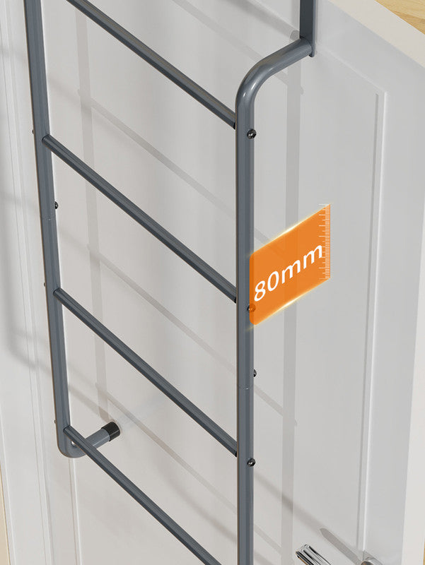 Over The Door Towel Rack Metal Behind Door Hanger for Bathroom Bedroom-Grey - Image 7