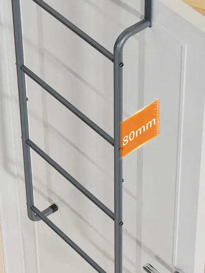 Over The Door Towel Rack Metal Behind Door Hanger for Bathroom Bedroom-Grey - Image 7