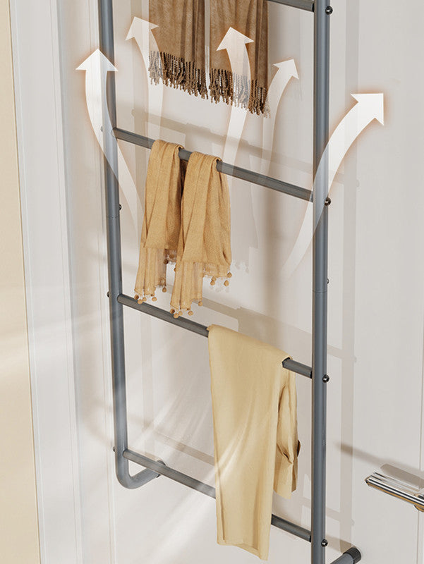 Over The Door Towel Rack Metal Behind Door Hanger for Bathroom Bedroom-Grey - Image 8