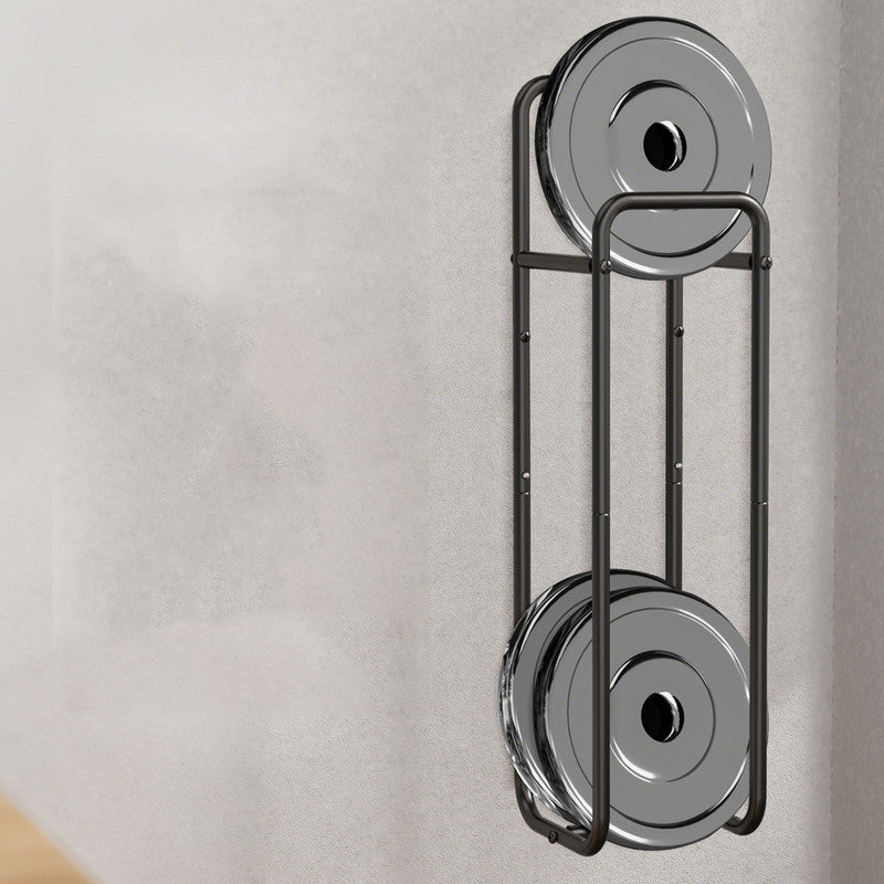 Double-Pole Towel Rack, Wall-Mounted Storage Rack for Bathroom,Black - Image 7