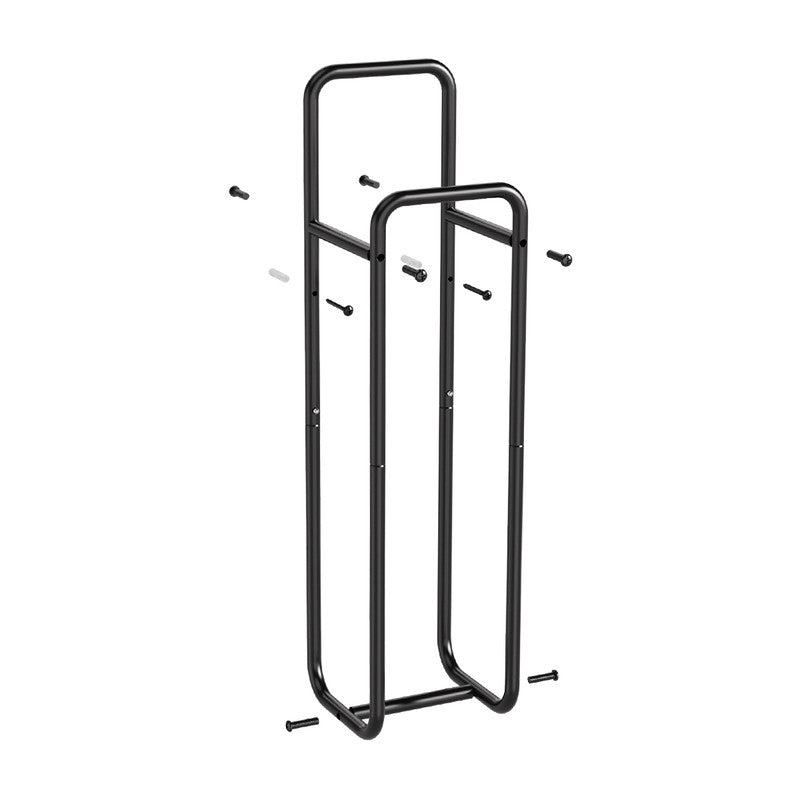 Double-Pole Towel Rack, Wall-Mounted Storage Rack for Bathroom,Black - Image 9