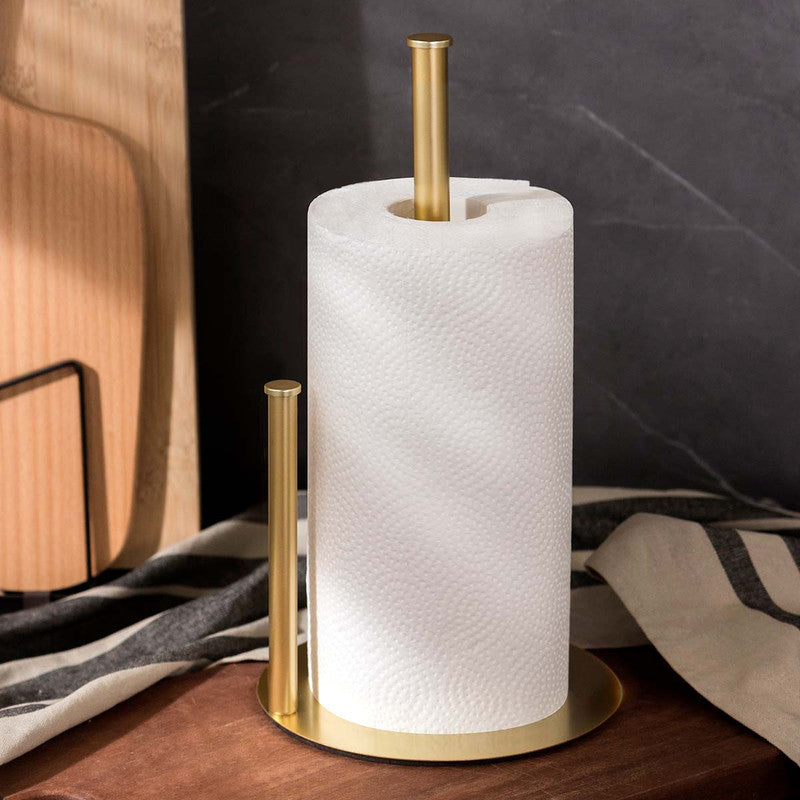 Stainless Steel Double Pole Paper Towel Holder-Gold - Image 2